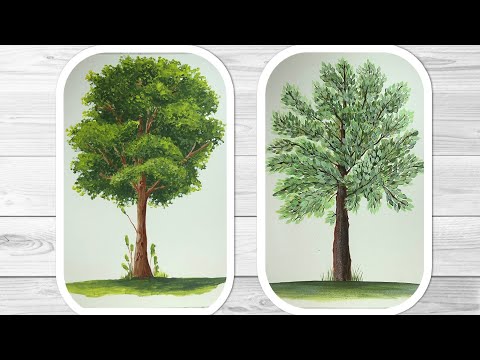 Видео: 2 ИДЕИ ПОКРАСИТЬ ДЕРЕВЬЯ