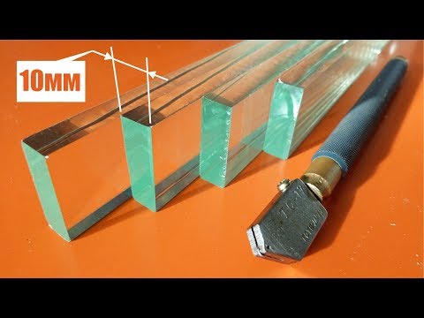 Видео: Как правильно резать толстое стекло How to cut a thick glass