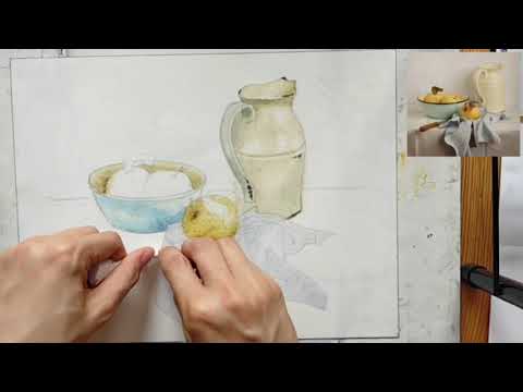 Видео: Натюрморт акварелью с объяснениями художника