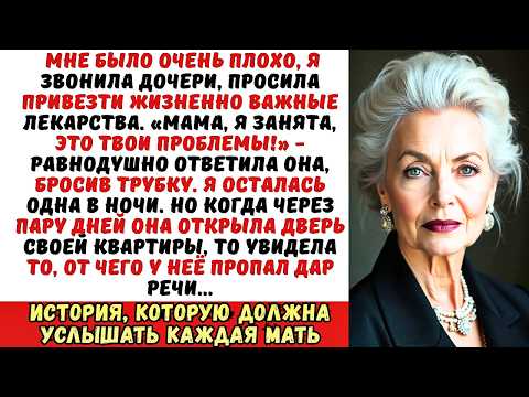 Видео: Дочь отказалась привезти мне жизненно важные лекарства, но когда она открыла дверь...