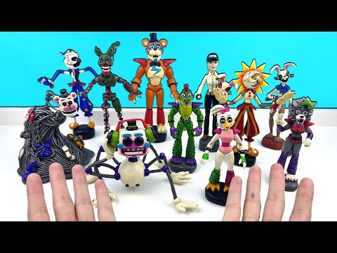 Видео: Коллекция ► FNAF Security Breach - ФНАФ 9 Аниматроников. Фигурки - Лепка ОК