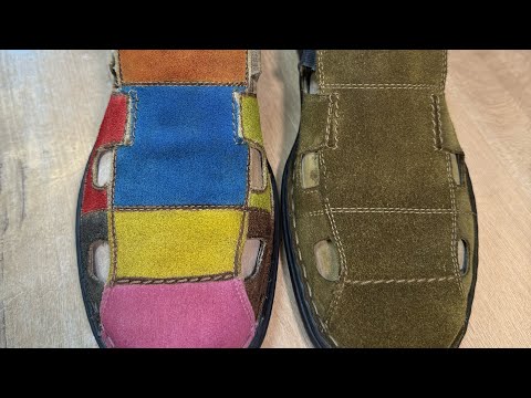 Видео: Перекраска замшевой обуви в любой цвет. Краска Новосибирского производства, лучшая!