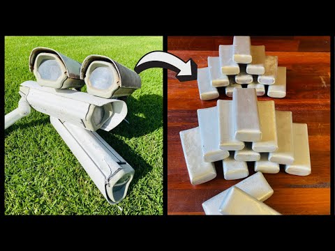 Видео: Плавка защитного кожуха балки - ASMR Metal Melting - Trash To Treasure - BigStackD Casting Camera