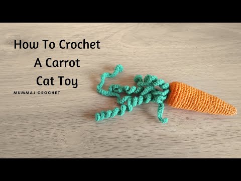 Видео: Как связать морковку крючком, Вязаная игрушка-кошка, Вязаная морковка крючком