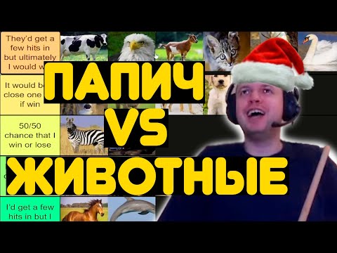 Видео: ПАПИЧ ВЫБИРАЕТ ТИР-ЛИСТ ЖИВОТНЫХ ПРОТИВ КОТОРЫХ ВЫЙДЕТ   1 VS 1!