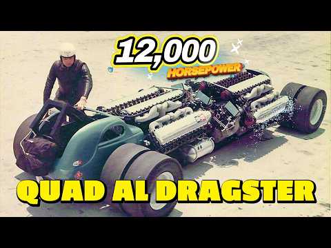 Видео: 4 мотора и 12,000 лошадей – История невероятного дрэгстера QUAD AL