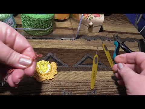 Видео: ВЯЗАНИЕ!  МК розочки в ирландском кружеве, часть 1.