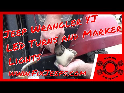 Видео: Jeep Wrangler YJ — переходим на светодиодные поворотники. Кстати, у нас есть проблема! #ledturns ...
