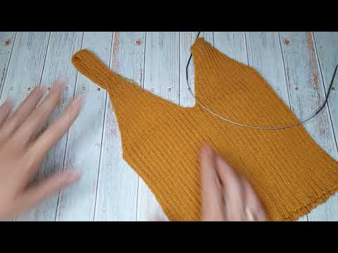 Видео: Майка по кругу резинкой 2х2. Часть 2. МК