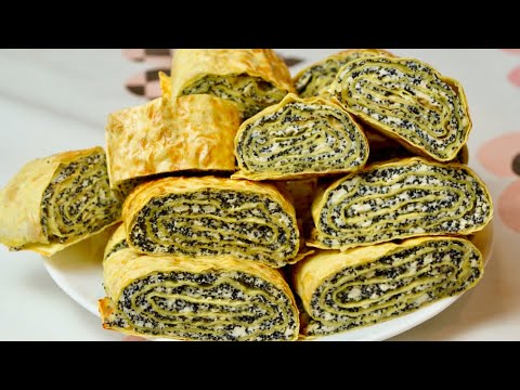Видео: МАКОВЫЙ ТВОРОЖНЫЙ Рулет из Лаваша !Рецепт ПРАВИЛЬНОЙ маковой начинки!!! Проще не бывает!