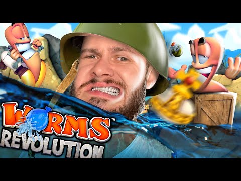 Видео: УТОНУЛ = ПРОИГРАЛ ПОТОП ЧЕРЕЗ 10 МИНУТ // FROST & SNAKE: Worms Revolution