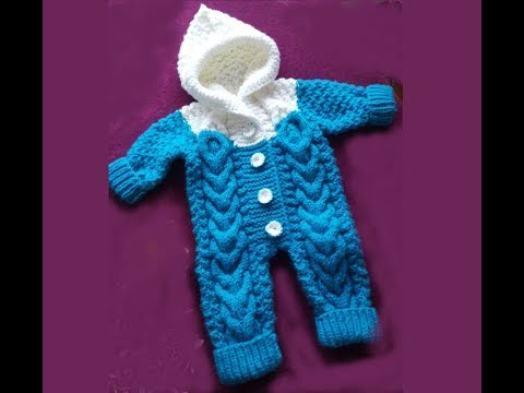 Видео: КОМБИНЕЗОН С КАПЮШОНОМ ДЕТСКИЙ С РЕГЛАНОМ СНИЗУ./knitting