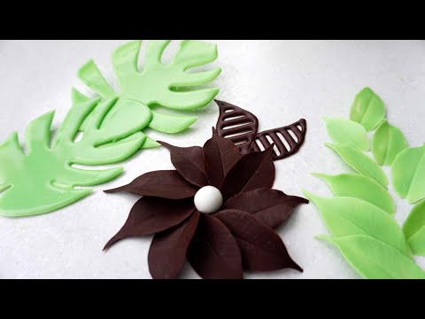 Видео: 3 ВИДА шоколадных листьев.  Chocolate decor.🍫🎂
