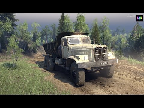 Видео: SpinTires обзор мода ( КрАЗ-256 Самосвал v1.0 )