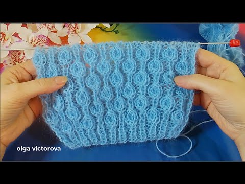 Видео: НЕВЕРОЯТНО КРАСИВЫЙ ОБЪЕМНЫЙ УЗОР БУТОНЫ 1058 Узоры спицами KNITTING PATTERN