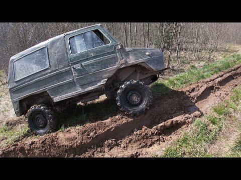 Видео: ЛуАЗ, УАЗ, Нива по бездорожью.