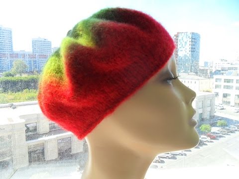 Видео: Классический берет из Кауни  (спицы) часть1 (knitted beret) (Шапка#5)