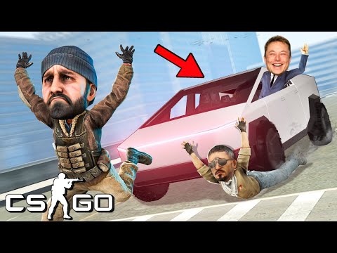 Видео: Илон Маск Маньяк на #CyberTruck 'е создал БЕЗУМНЫЙ АВТОПИЛОТ в CS:GO - Маньяк Tesla в КсГо