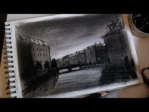 Видео: Как рисовать углем