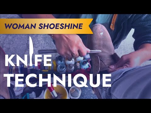 Видео: Чистка женской обуви, ножевая техника для замшевой обуви