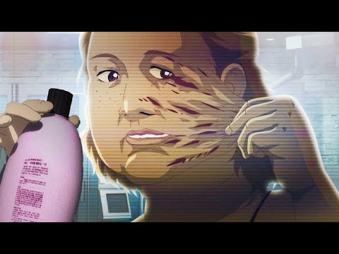 Видео: Косметика позволяет девушке таять и изменять форму лица, но потом она засыпает и плавится всем телом