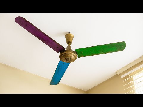 Видео: Трехцветный шатающийся потолочный вентилятор просто потрясающий!