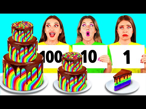 Видео: 100 Слоев Еды Челлендж | Секретные Лайфхаки и Гаджеты с BaRaDa Challenge