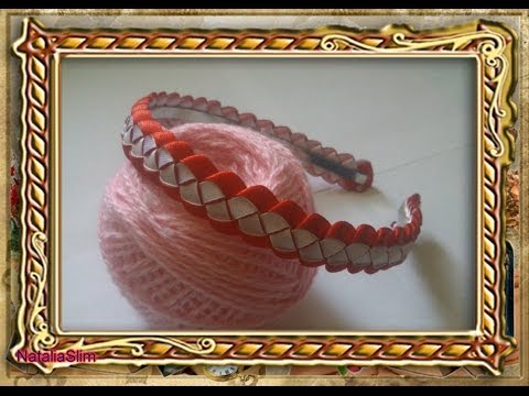 Видео: МК оплетение ободка атласными лентами