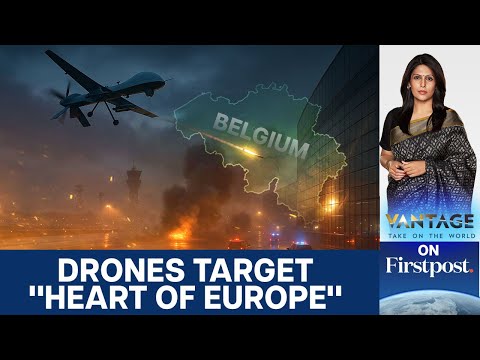 Видео: Таинственные дроны останавливают работу аэропорта Брюсселя | Vantage With Palki Sharma