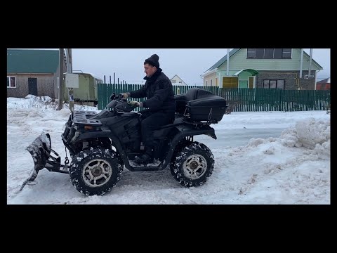 Видео: 20 соток/уборка снега квадроциклом/ улов с Calypso