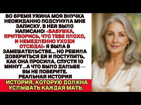 Видео: Притворись, что тебе плохо, и немедленно уходи», — написала мне внучка во время ужина Через 10 минут