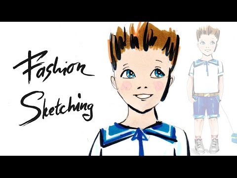 Видео: Fashion скетчинг: построение детской фигуры vol.2