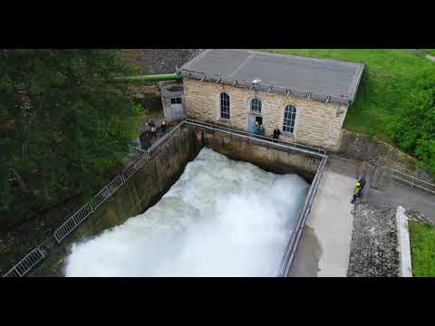 Видео: Пробно изпускане на Язовир Александър Стамболийски-2018