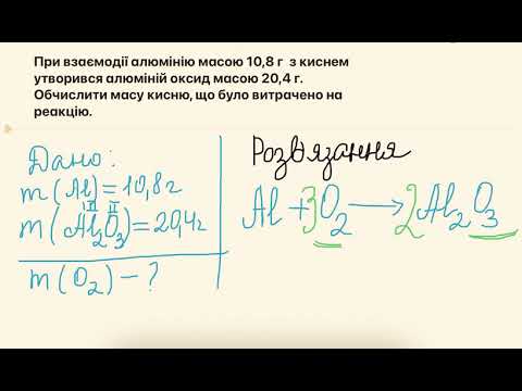 Видео: Задача на застосування закону збереження маси речовин . 7 клас