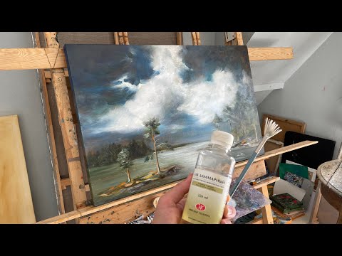Видео: Лессировка на даммарном лаке. Нюансы техники. Масляная Живопись | художник Анна Гуречкина