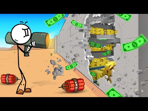 Видео: Генри Стикмин грабит банк и крадет миллионы!! (я сказочно богат)