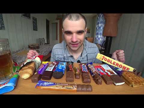 Видео: МУКБАНГ АСМР СЛАДОСТИ / БАТОНЧИКИ / КРУАССАН / ВАФЛИ / CHOCOLATE / SWEET / EATING ASMR Mukbang