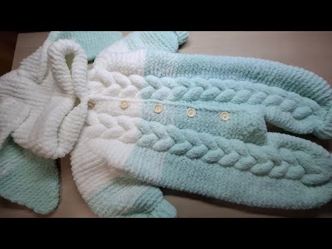 Видео: Комбінезон з вушками зайчика на 6-9місяців.Частина1