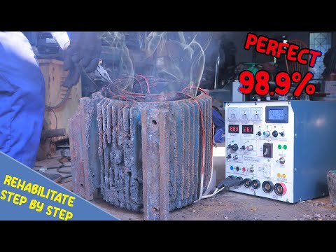 Видео: Восстановить очень ржавый двигатель 22000w Old | Реабилитация шаг за шагом Восстановительные видео