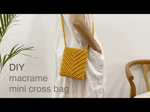 Видео: DIY | macrame mini cross bag | Сделай сам | мини-сумка через плечо макраме