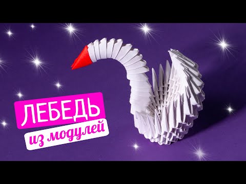 Видео: Как сделать лебедя из бумаги [Модульное оригами]