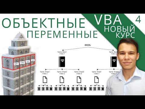 Видео: Объектные переменные: Пример с Workbook - Worksheet - Range - Новый курс VBA (4)