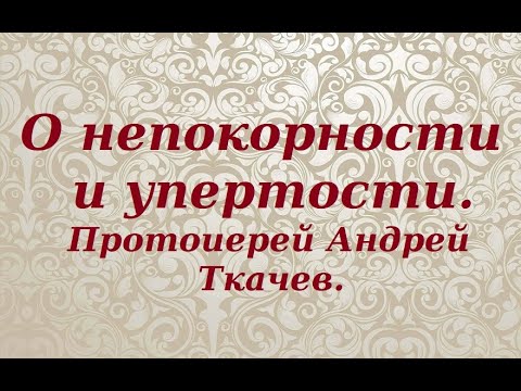 Видео: О непокорности и упертости. Протоиерей Андрей Ткачев.