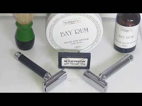 Видео: Бритье двумя восемьдесят девятыми) Muhle r89 и Virginia Shaving. Wilkinson Sword. KatrineDo Bay Rum.