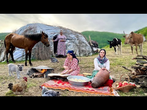 Видео: Изучение кочевого образа жизни Ирана: доение коров и приготовление масла на пастбищах