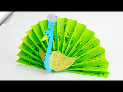 Видео: Поделки поделки из бумаги для детей | игрушки бумаги Павлин