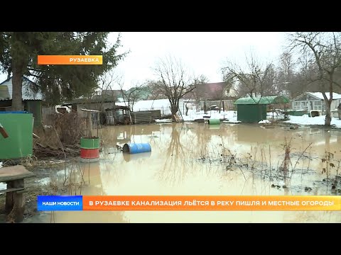 Видео: В Рузаевке канализация льётся в реку Пишля и местные огороды