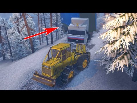 Видео: ВЫТАСКИВАЕМ ДАЛЬНОБОЙЩИКА С ЗИМНЕЙ ЛОВУШКИ - SPINTIRES