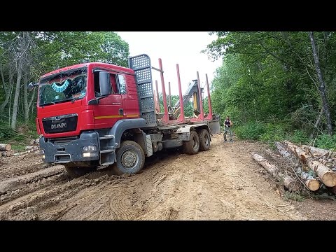 Видео: Рабочие будни с мазьком.Обзор на лесовоз Митсубиши Фусо