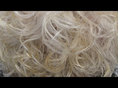 Видео: Биозавивка стекловидных, седых, волос обесцвеченных на концах.